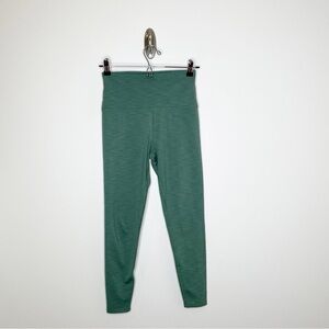Beyond Yoga Heather Rib High Waisted Midi Legging Mermaid Green Medium